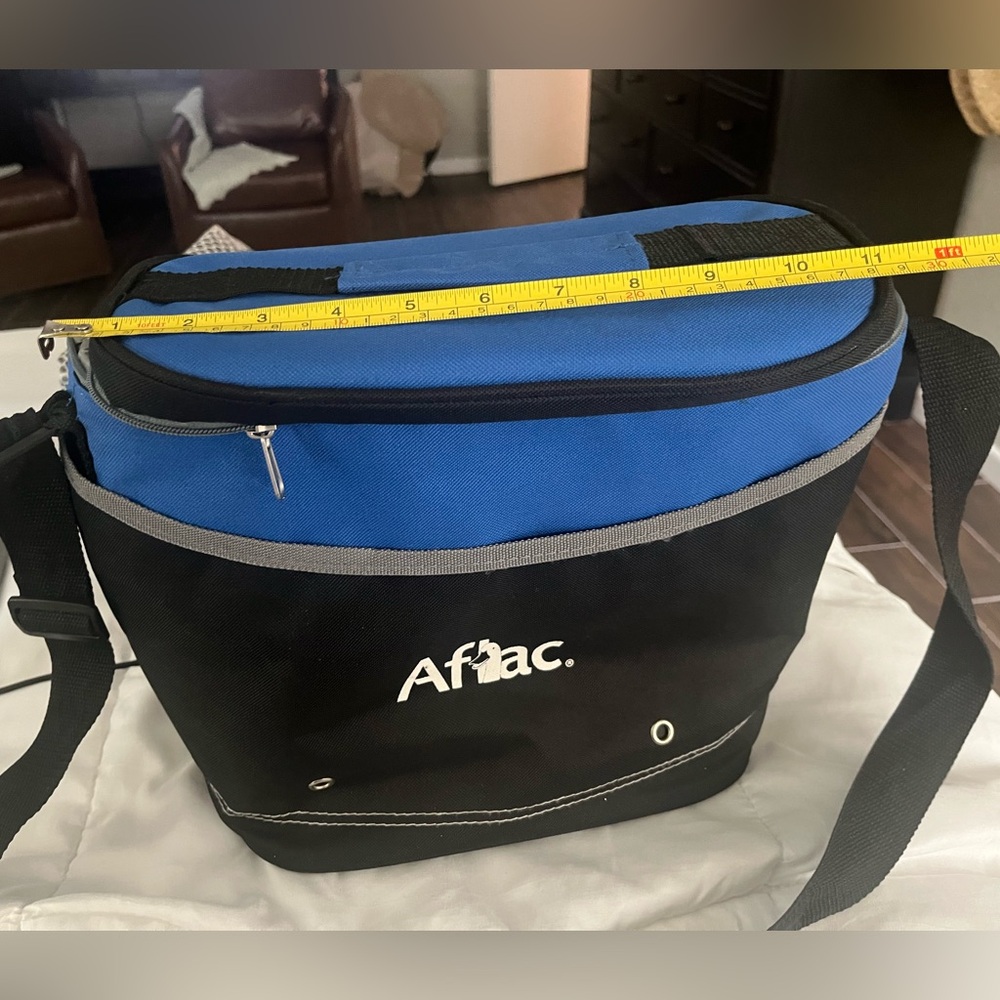 Blue and Black Aflac Soft Cooler